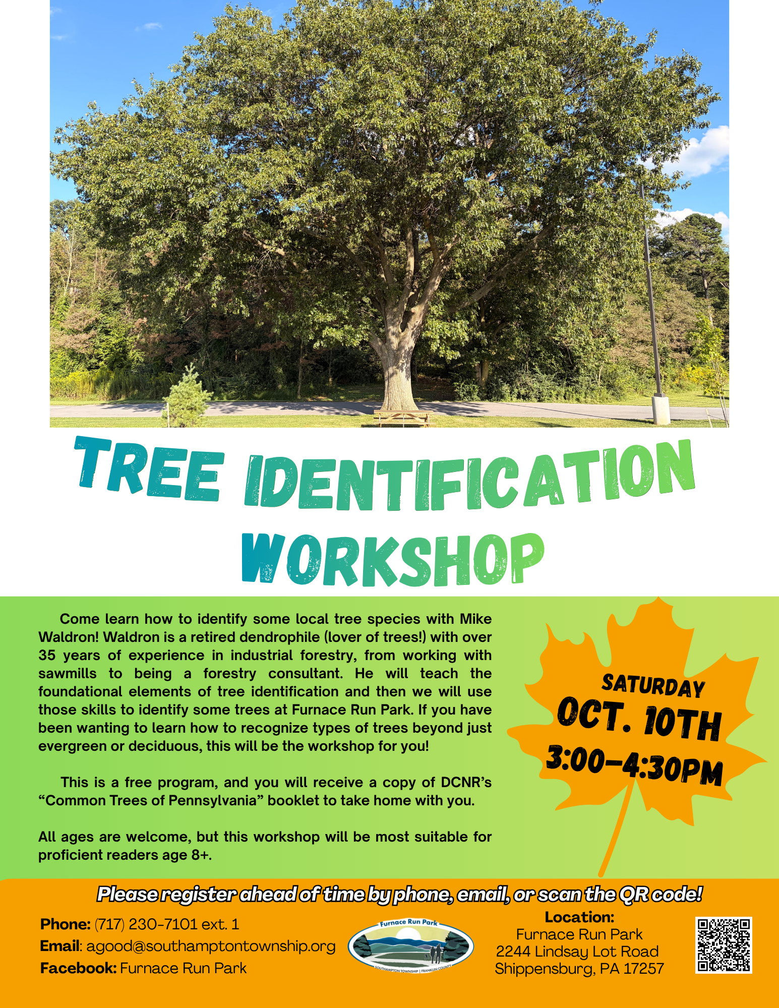 Programs tree id workshop with qr code